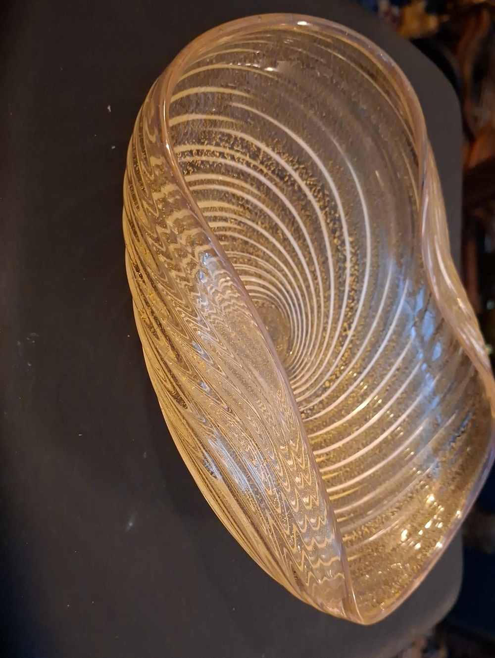 1960s Muano Gold Speck Glass Bowl